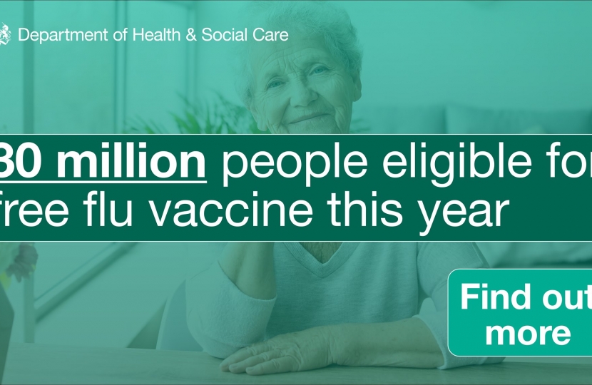 Local residents are advised to take advantage of a free flu jab this winter