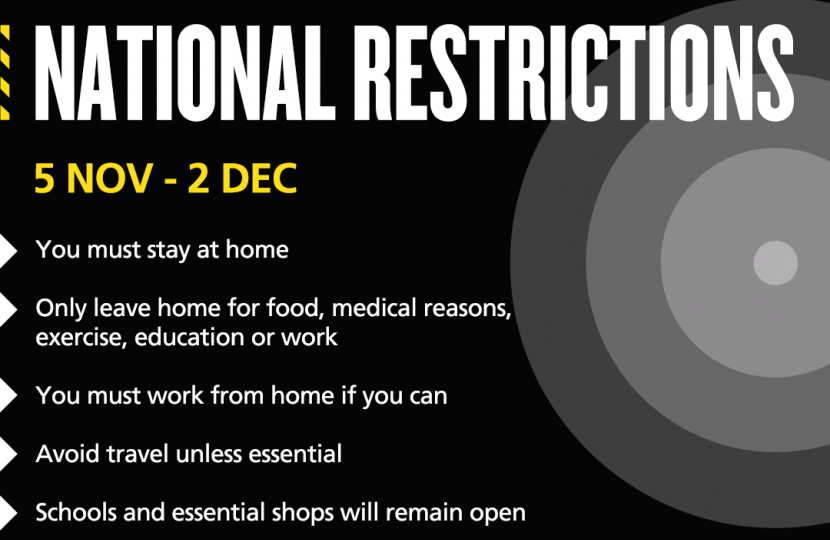 New restrictions for England have been announced from the 5th November