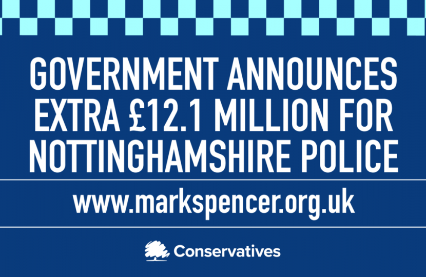 Government announces extra £12.1 million for Nottinghamshire Police