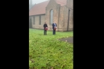 Mark Spencer and Cllr Tom Smith laying wreaths of Remembrance